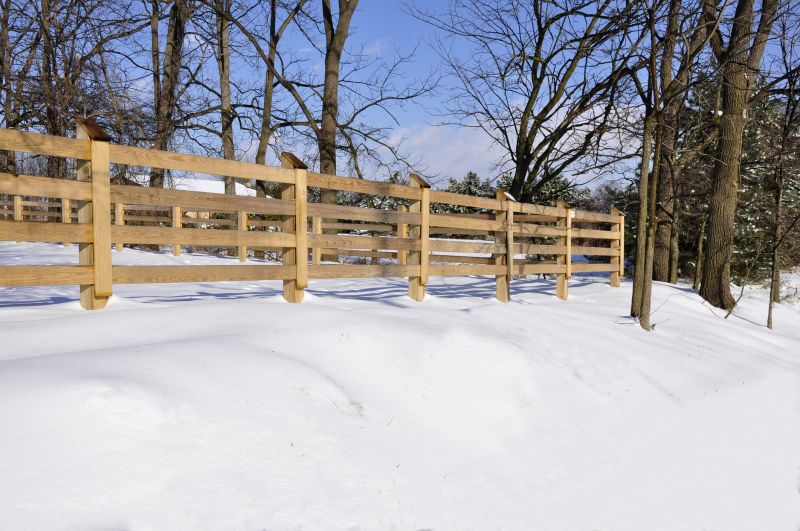 Fence Repair in Snowy Weather