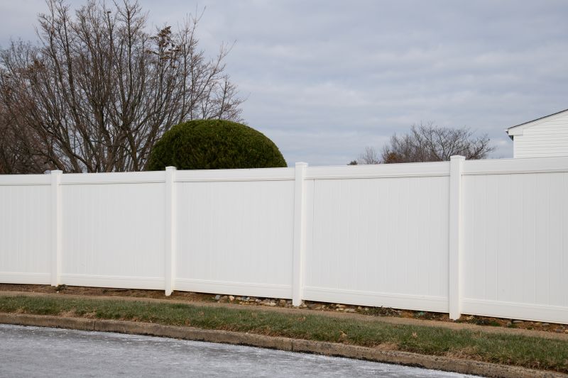 Gray Vinyl Fence Installation